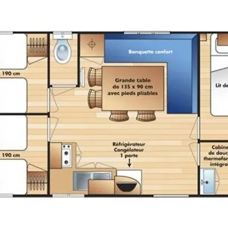 Kamp alanı Mobil - 6 Pers., Terrasse - Api-1-52-1587 *